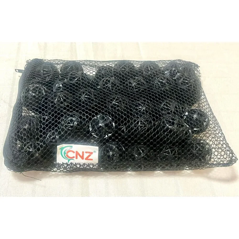CNZ 50pcs Black Aquarium Fish Tank Filter Bio-Balls Filtration 1-inch (1-Pack)